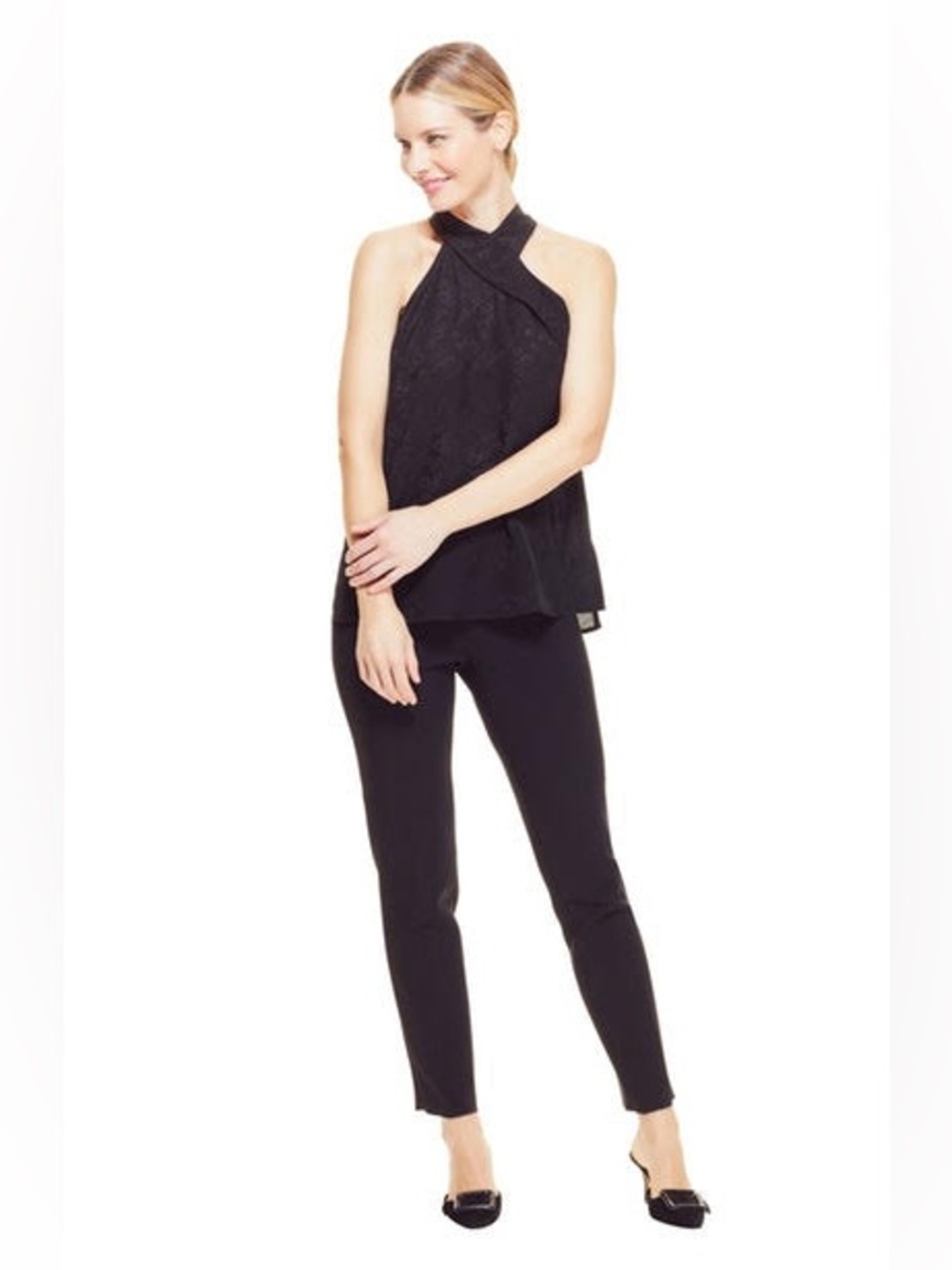 Pearl by Lela Rose Pants Women’s Size 4 Black Ponte Stephanie Trouser USA New